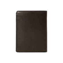 Load image into Gallery viewer, Hidesign men's brown bifold wallet, featuring a black leather finish, showcases a sleek design.