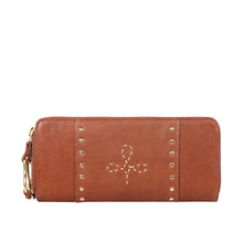 Load image into Gallery viewer, WILD ROSE W2 DOUBLE ZIP AROUND WALLET