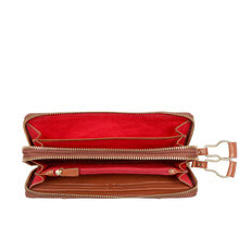 Load image into Gallery viewer, WILD ROSE W2 DOUBLE ZIP AROUND WALLET