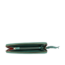 Load image into Gallery viewer, Hera W1 Green Leather Zip Around Wallet