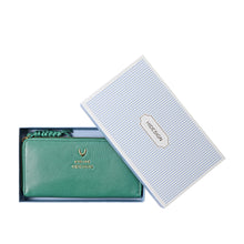 Load image into Gallery viewer, Hera W1 Green Leather Zip Around Wallet