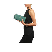 Load image into Gallery viewer, Hera W1 Green Leather Zip Around Wallet