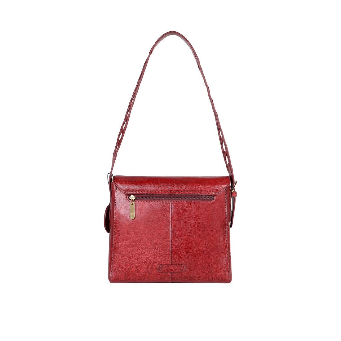 Buy Hidesign Red Textured Leather Shoulder Bag - Handbags for Women 8324467