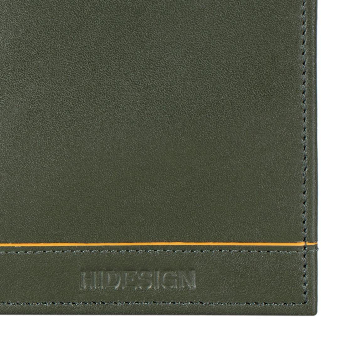 LORENZ Checked Genuine Leather Bi-Fold Wallet For Men (Green, FS)