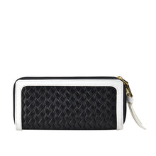 Load image into Gallery viewer, TANZANITE W3 DOUBLE ZIP AROUND WALLET