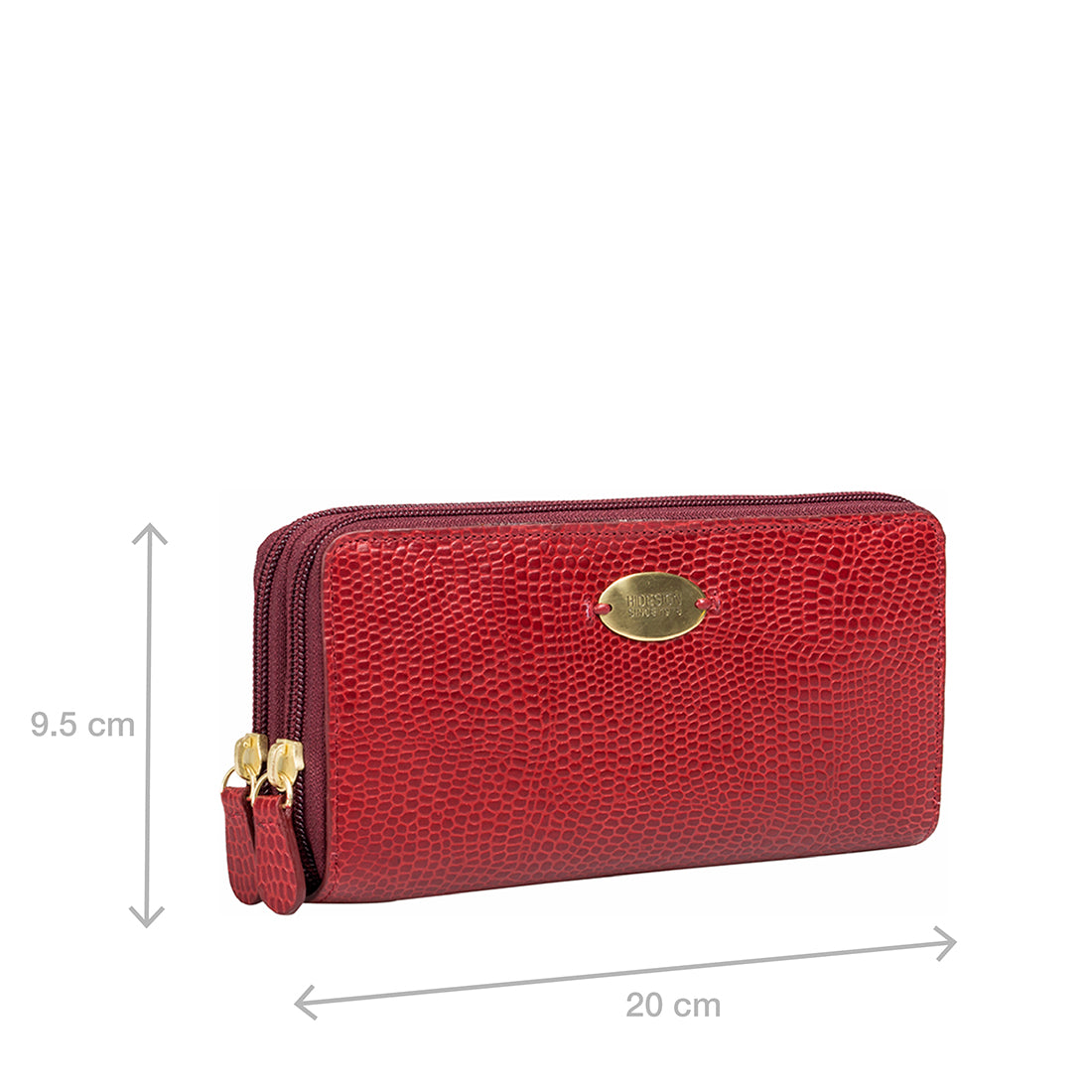 Metrocity, Bags, Metrocity Trifold Long Wallet In Red Gold