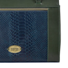 Load image into Gallery viewer, Libra 02 Sb Blue Leather Tote Bag
