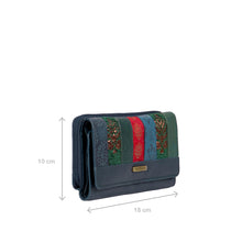 Load image into Gallery viewer, Hema W3 Blue Leather Bi-Fold Wallet
