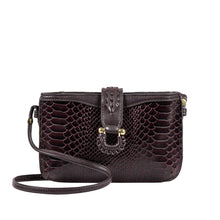 Load image into Gallery viewer, Ee Frieda W3  Violet Leather Sling Wallet
