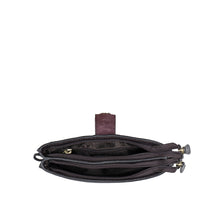 Load image into Gallery viewer, Ee Frieda W3  Violet Leather Sling Wallet
