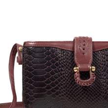 Load image into Gallery viewer, Ee Frieda W3  Purple Leather Sling Wallet
