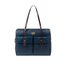 Load image into Gallery viewer, Ee London 01 Blue Leather Tote Bag
