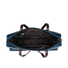 Load image into Gallery viewer, Ee London 01 Blue Leather Tote Bag
