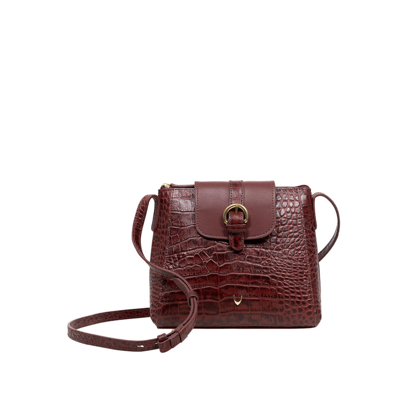 Ee Lyra Red Leather Sling Bag