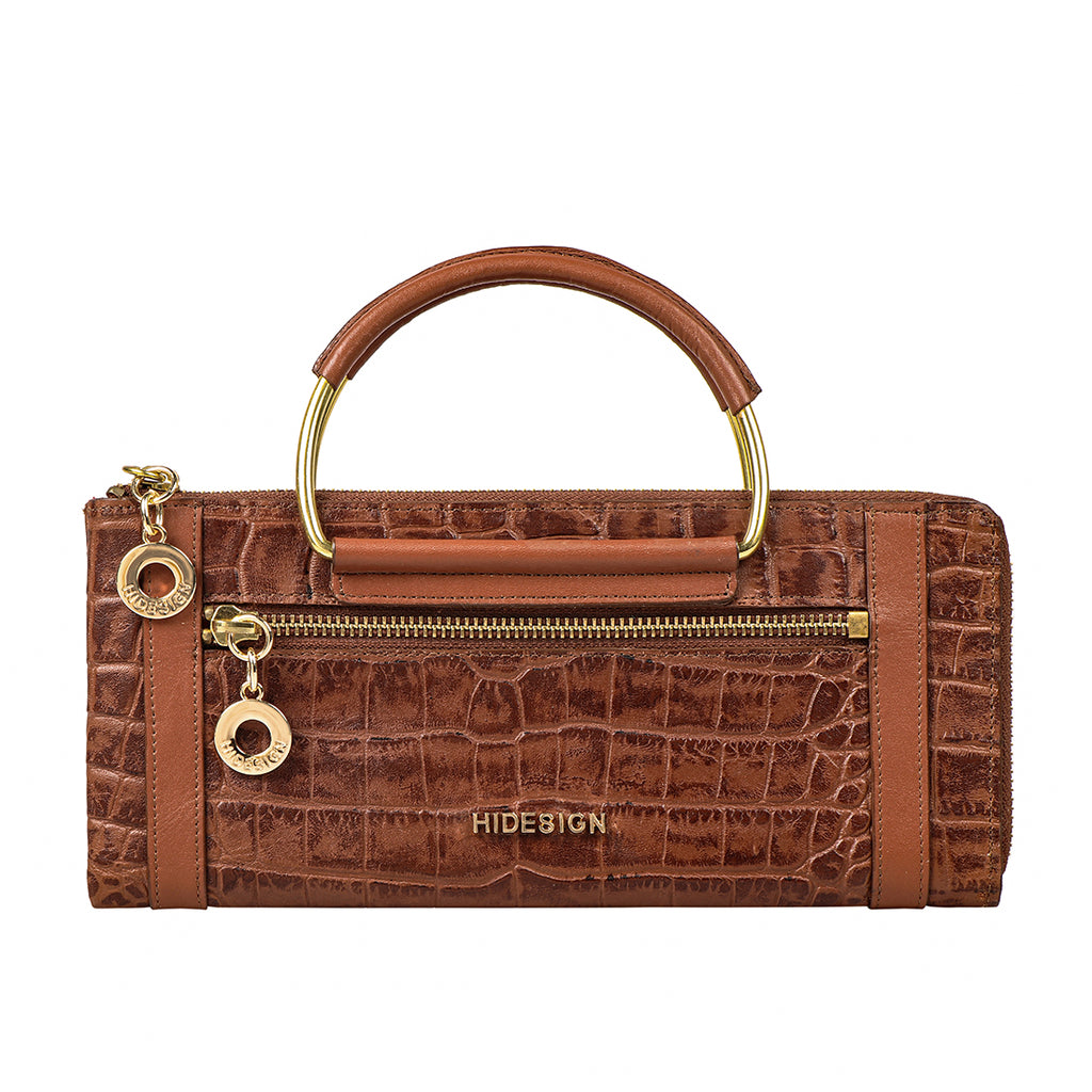 Handmade Full Grain Leather RFID Zip Around Purse - Medium Size, Hunter Brand (22052)