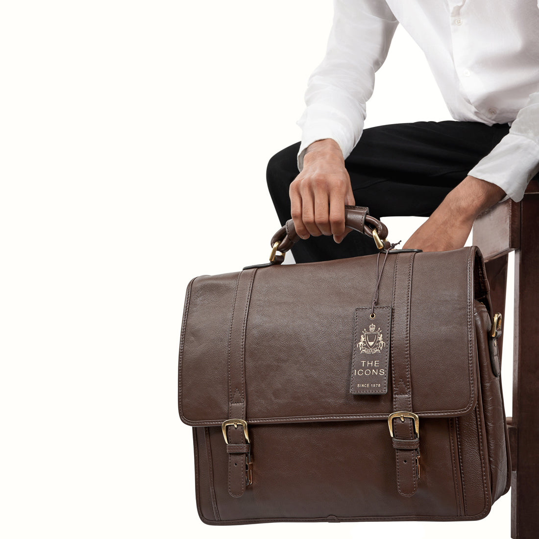 Buy Brown Andre 4215 Briefcase Online - Hidesign