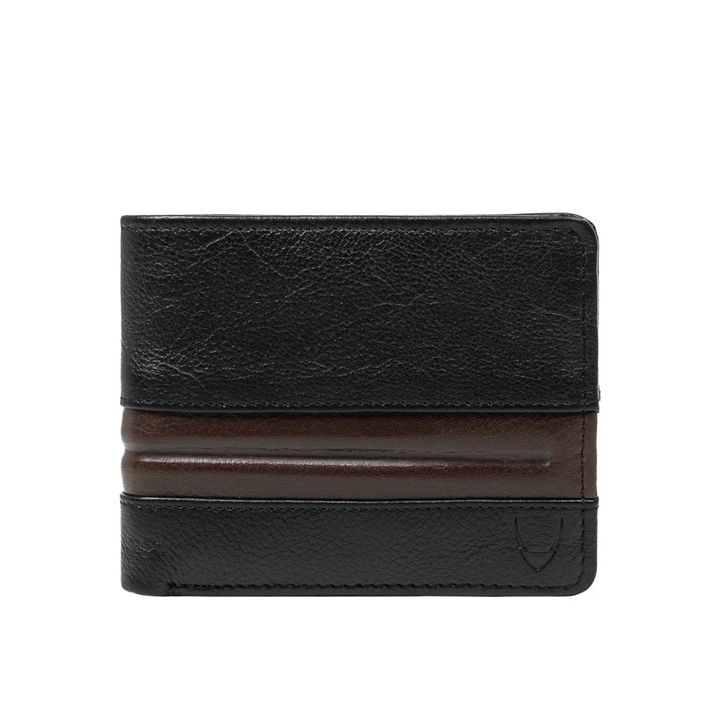 286-010F  Black Leather Bi-Fold Wallet