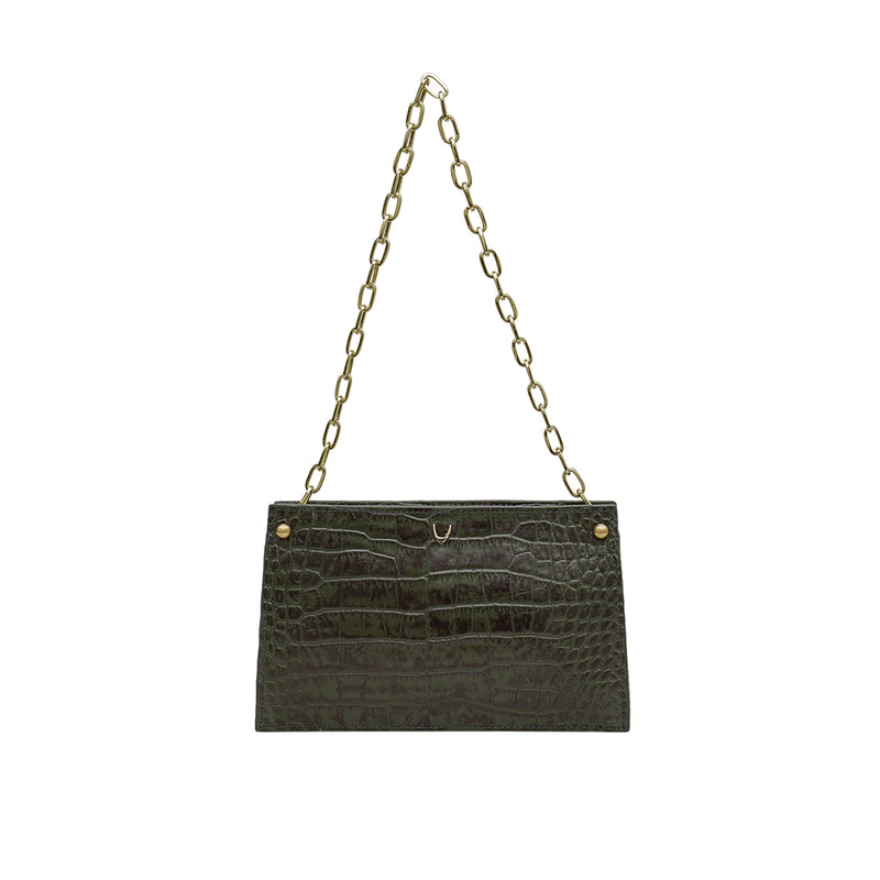 Jitterbug 03 Green Leather Shoulder Bag