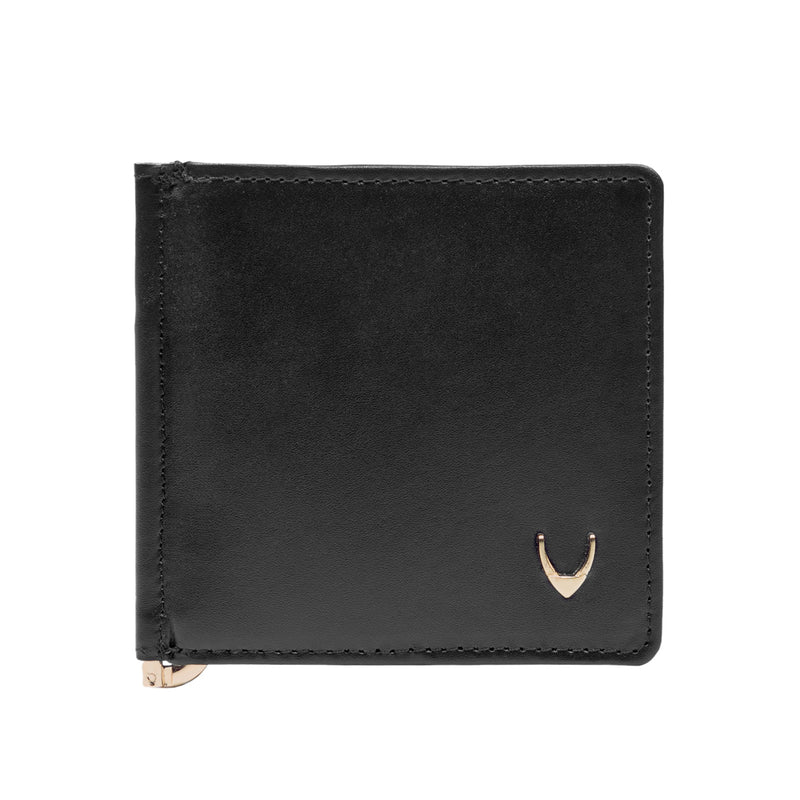 Ee 386-Mc  Black Leather Money Clip