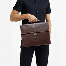 Load image into Gallery viewer, Ee Bennett 1 Brown Leather  Briefcase

