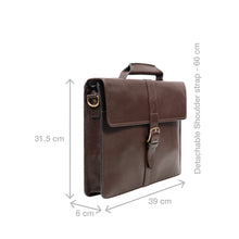 Load image into Gallery viewer, Ee Bennett 1 Brown Leather  Briefcase
