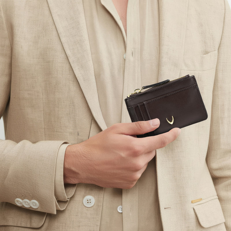 Ee 326-Ch Brown Leather Card Holder