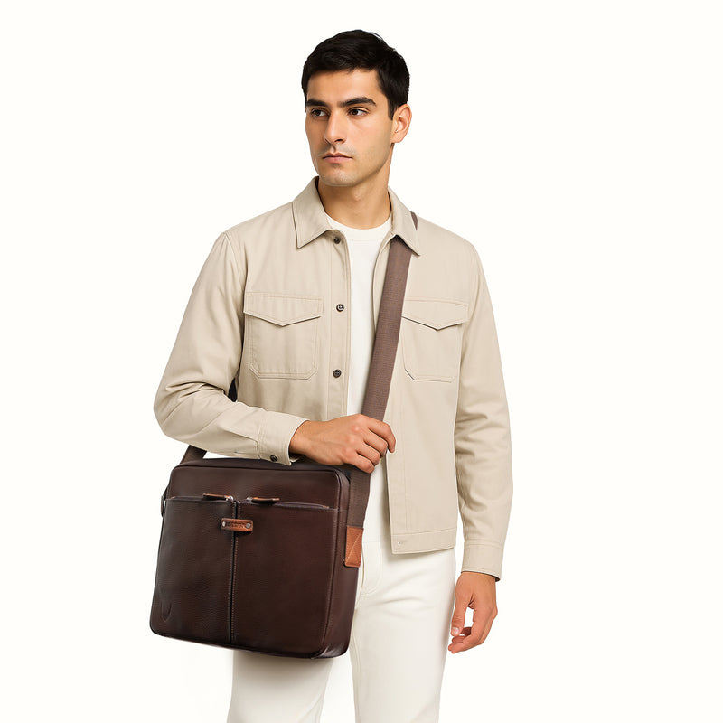 Ee Xavi 01 Brown Leather  Crossbody