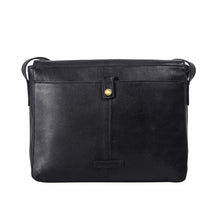 Load image into Gallery viewer, Ee Salvodor 01 Black Leather  Messenger Bag
