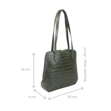 Load image into Gallery viewer, Fl Cindy Green Leather Shoulder Bag
