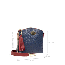 Load image into Gallery viewer, Ee Morocco 02 Blue Leather Sling Bag
