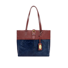 Load image into Gallery viewer, Ee Molokini 05 Blue Leather Tote Bag
