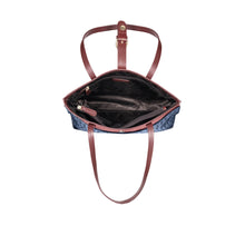 Load image into Gallery viewer, Ee Molokini 05 Blue Leather Tote Bag
