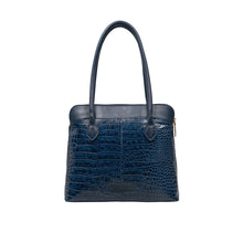 Load image into Gallery viewer, Ee Fabiola 02 Blue Leather Tote Bag
