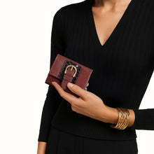 Load image into Gallery viewer, Ee Shanghai W3 Marsala Leather Trifold Wallet

