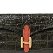 Load image into Gallery viewer, Ee Harper W1  Green Leather Trifold Wallet
