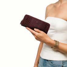 Load image into Gallery viewer, Ee Angara W2  Marsala Leather Zip Around Wallet
