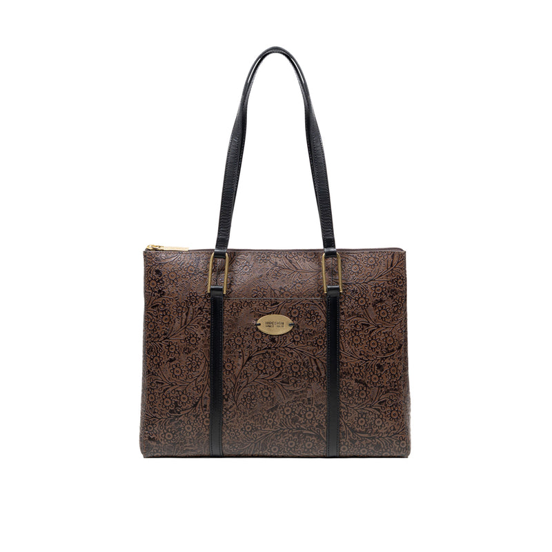 Ee Fuschia 02 Brown Leather Tote Bag