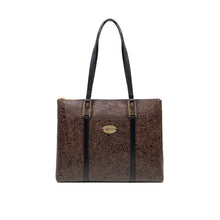 Load image into Gallery viewer, Ee Fuschia 02 Brown Leather Tote Bag
