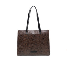 Load image into Gallery viewer, Ee Fuschia 02 Brown Leather Tote Bag
