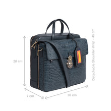 Load image into Gallery viewer, 3 Musketeers 02 Blue Leather  Briefcase
