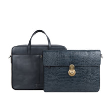 Load image into Gallery viewer, 3 Musketeers 02 Blue Leather  Briefcase
