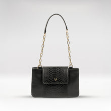 Load image into Gallery viewer, Ee Aquarius 01 Black Leather Shoulder Bag
