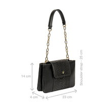 Load image into Gallery viewer, Ee Aquarius 01 Black Leather Shoulder Bag
