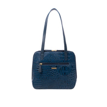 Load image into Gallery viewer, Ee Cindy Blue Leather Shoulder Bag
