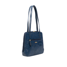 Load image into Gallery viewer, Ee Cindy Blue Leather Shoulder Bag
