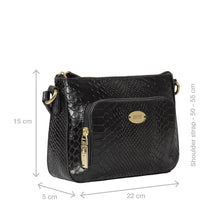 Load image into Gallery viewer, Ee Katniss 01 Black Leather Sling Bag
