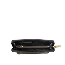Load image into Gallery viewer, Ee Katniss W1-M Black Leather Zip Around Wallet
