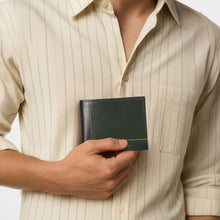 Load image into Gallery viewer, Enzo W4 Green Leather Bi-Fold Wallet
