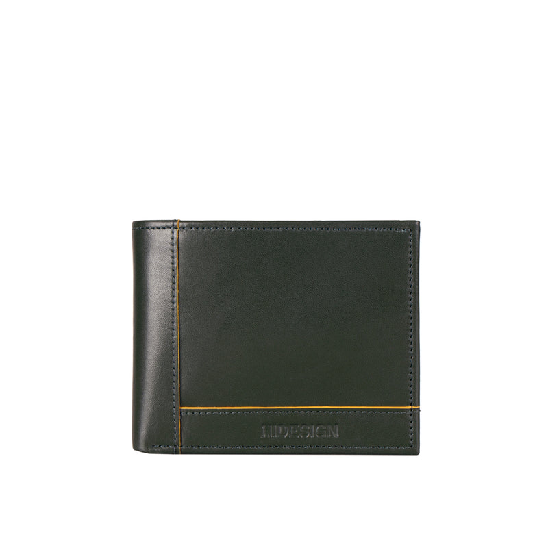 Enzo W4 Green Leather Bi-Fold Wallet