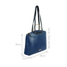 Load image into Gallery viewer, Greta 01 Blue Leather Shoulder Bag
